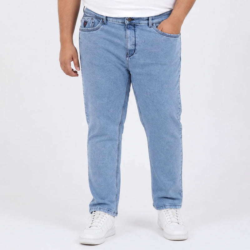 Men's slim-fit denim jeans, carbon wash casual wear