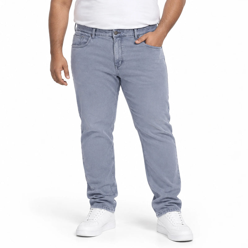 Men's slim-fit denim jeans, carbon wash casual wear