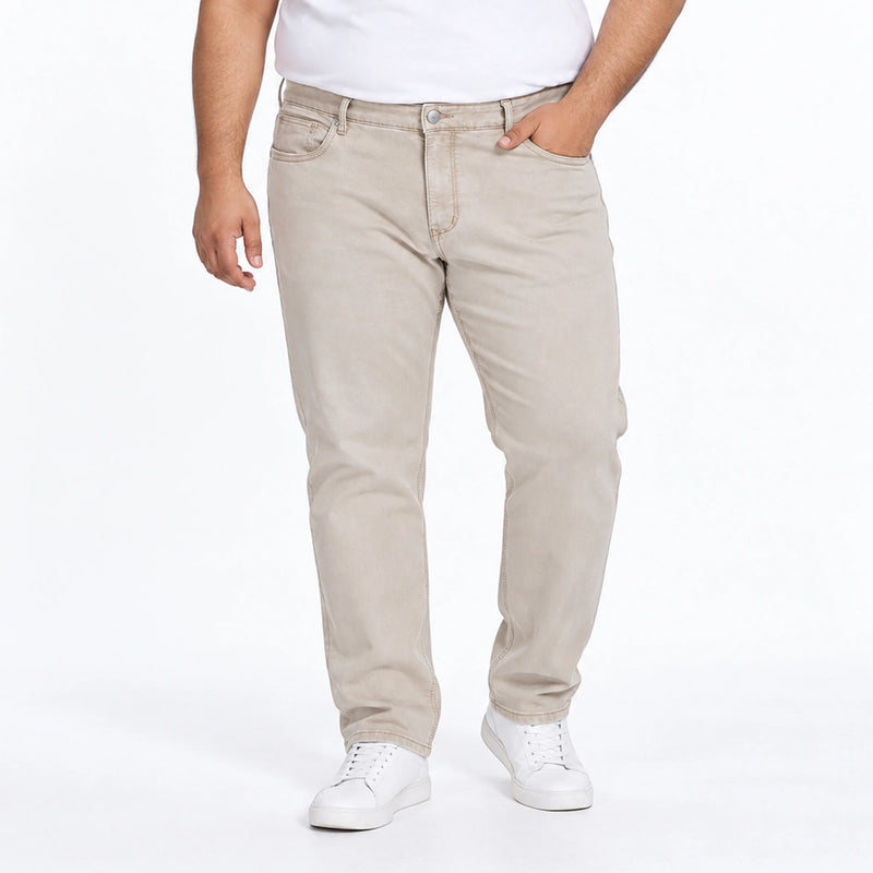 Men's slim-fit denim jeans, carbon wash casual wear