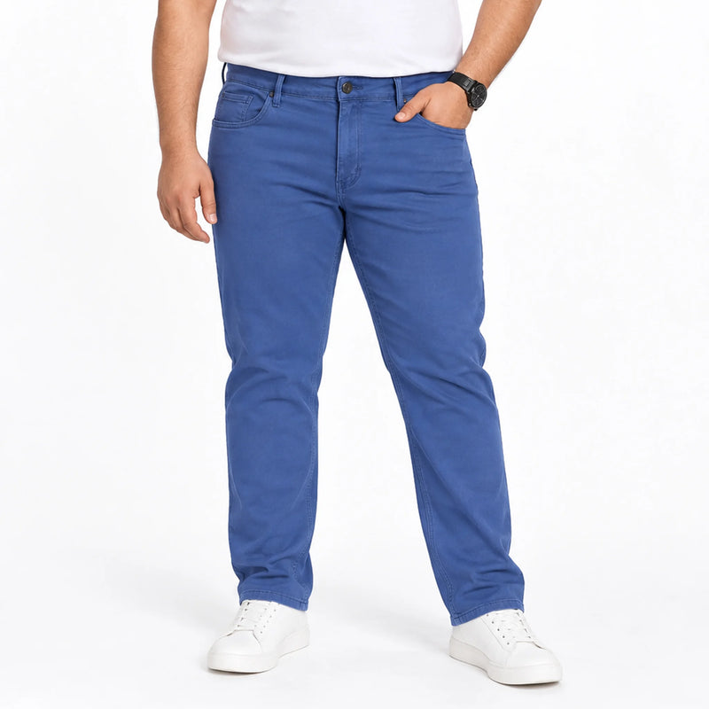 Men's slim-fit denim jeans, carbon wash casual wear