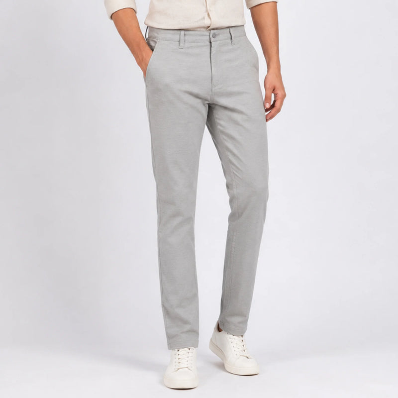 Men's slim-fit cotton trousers, everyday casual wear