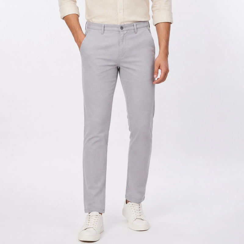 Men's slim-fit cotton trousers, everyday casual wear