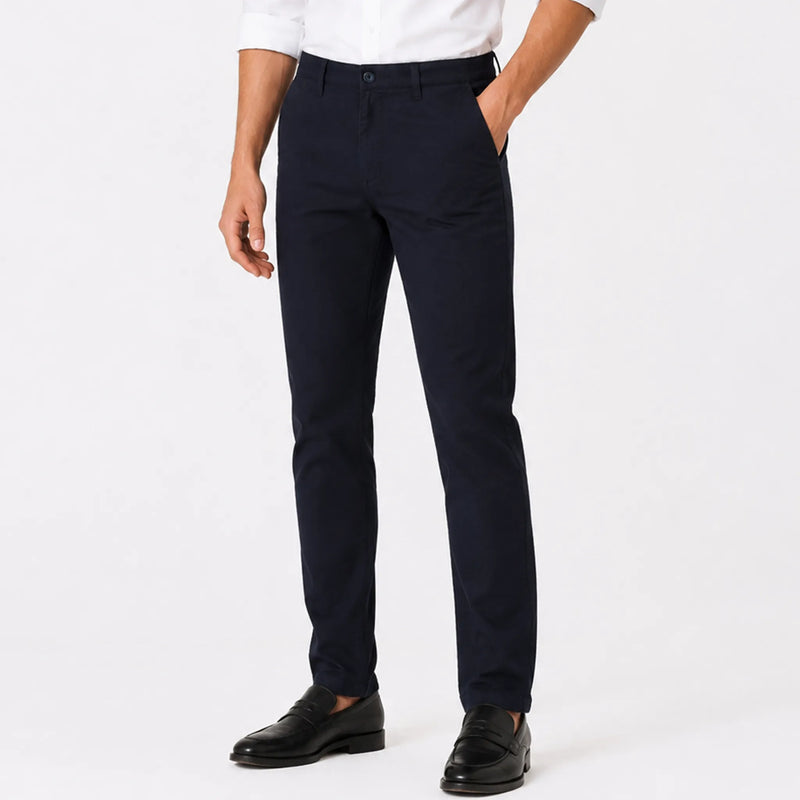 Men's slim-fit cotton trousers, everyday casual wear