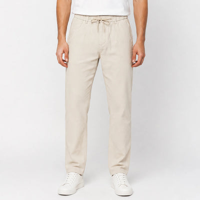 Men's relaxed-fit cotton pants, breathable comfort