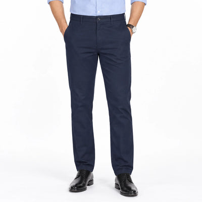 Men's slim-fit cotton trousers, everyday casual wear