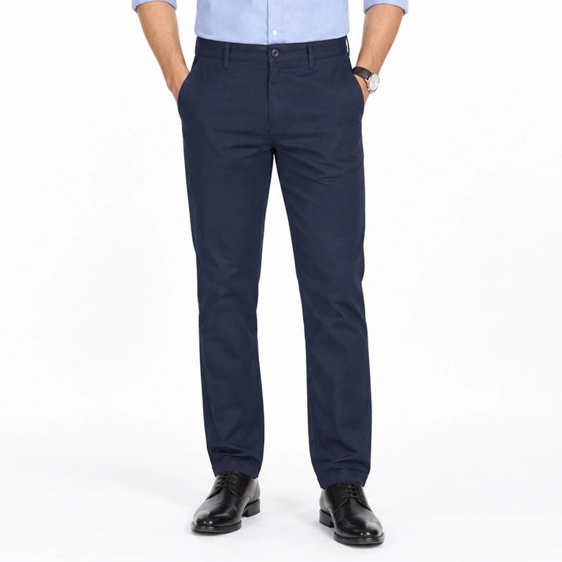 Men's slim-fit cotton trousers, everyday casual wear