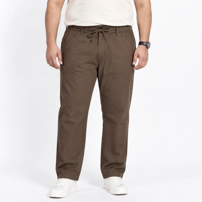 Men's relaxed-fit cotton pants, breathable comfort