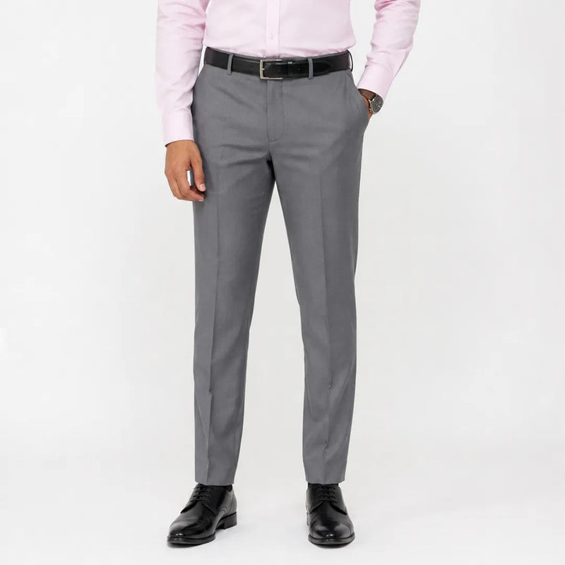 Men's polo-fit formal trousers for office wear