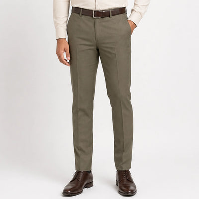 Men's formal ankle-fit trousers, desk-to-dinner style