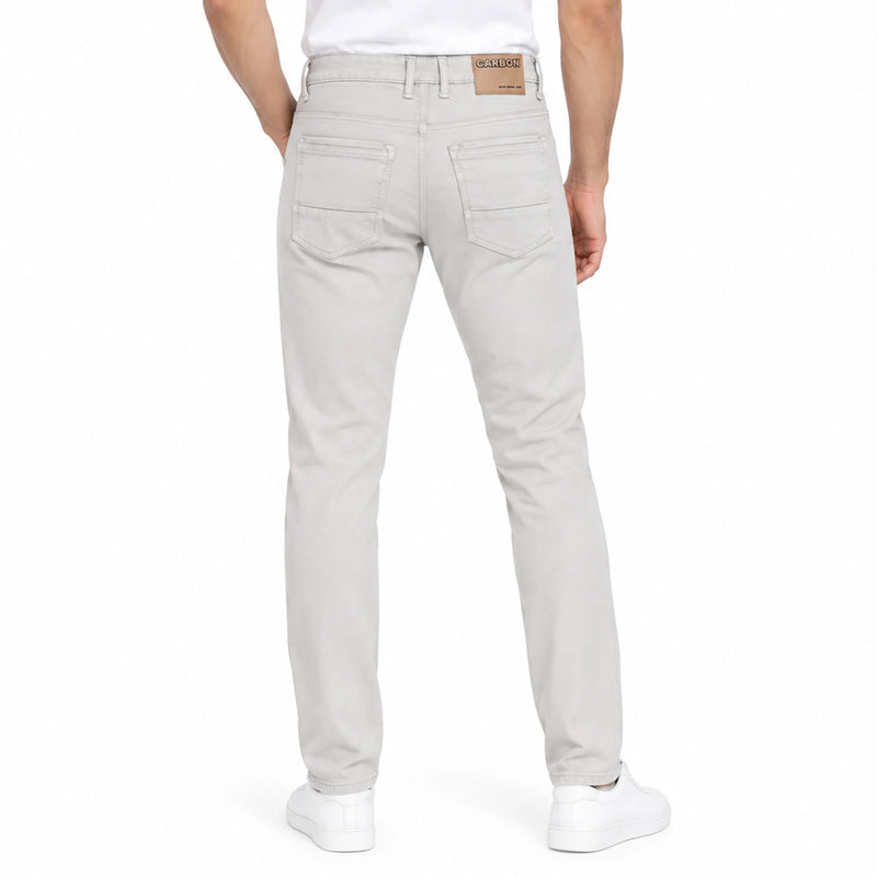 Men's slim-fit denim jeans, carbon wash casual wear