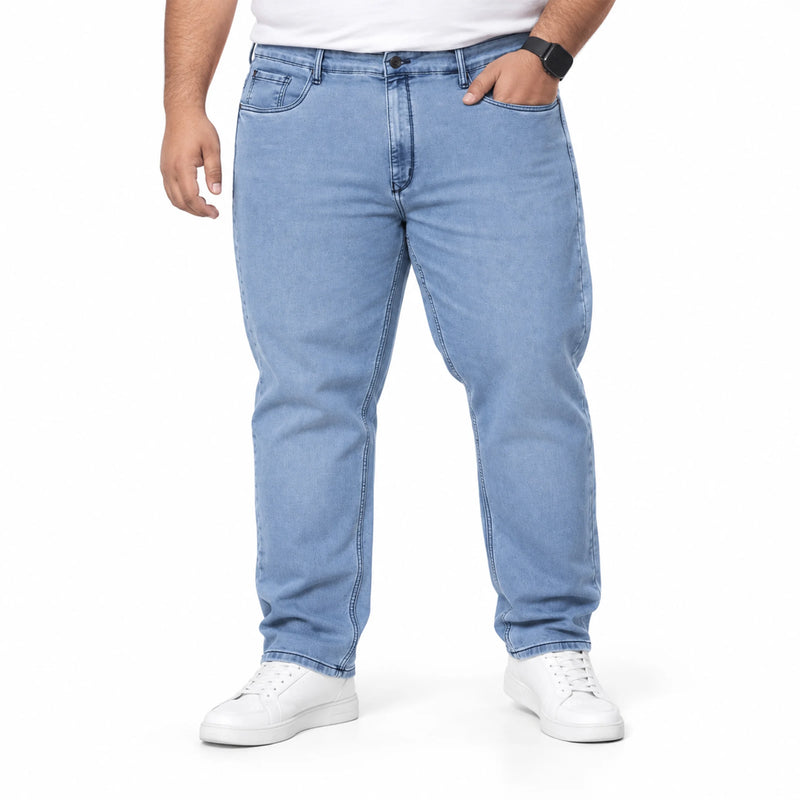 Men's slim-fit denim jeans, carbon wash casual wear