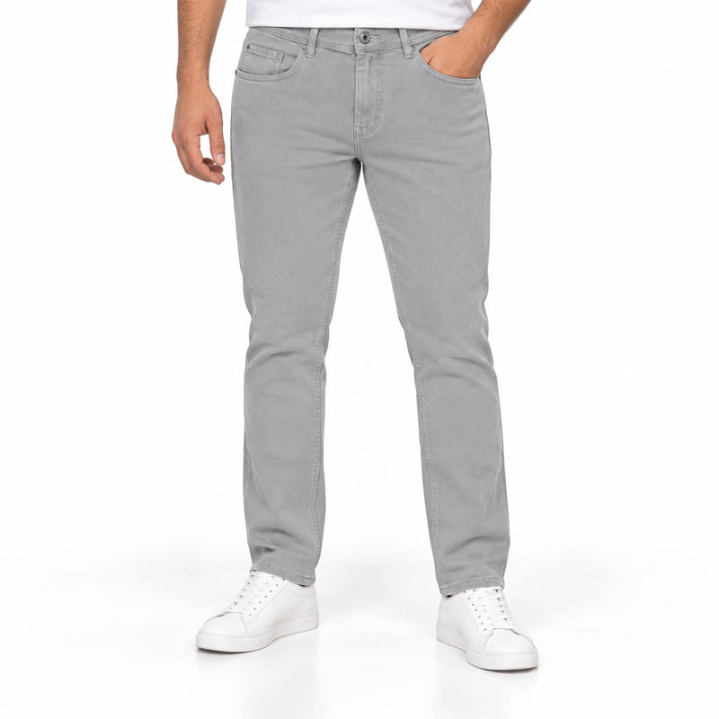 Men's slim-fit denim jeans, carbon wash casual wear