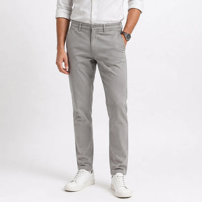Men's slim-fit cotton trousers, everyday casual wear