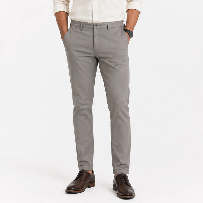 Men's slim-fit cotton trousers, everyday casual wear