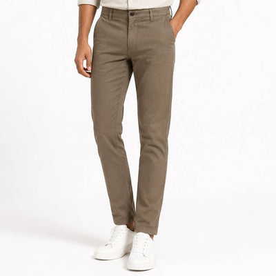 Men's slim-fit cotton trousers, everyday casual wear