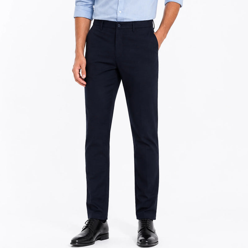 Men's slim-fit cotton trousers, everyday casual wear