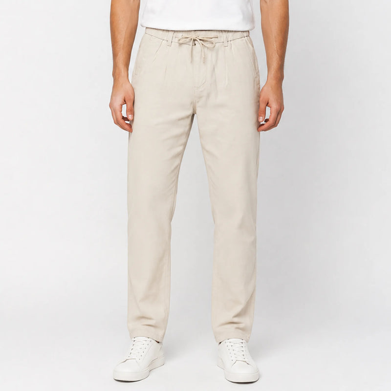 Men's relaxed-fit cotton pants, breathable comfort