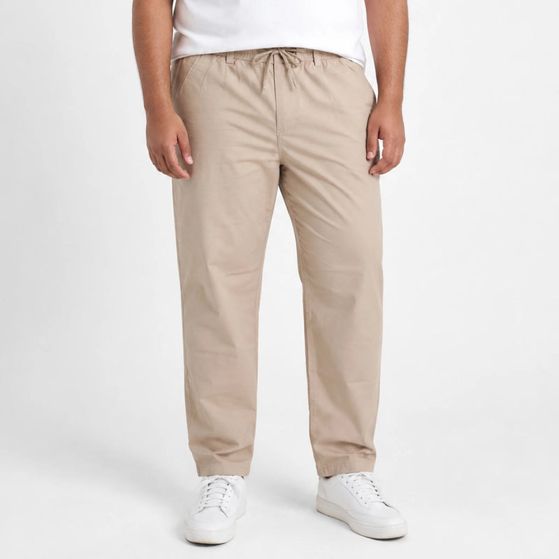 Men's relaxed-fit cotton pants, breathable comfort