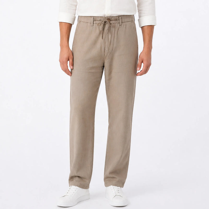 Men's relaxed-fit cotton pants, breathable comfort