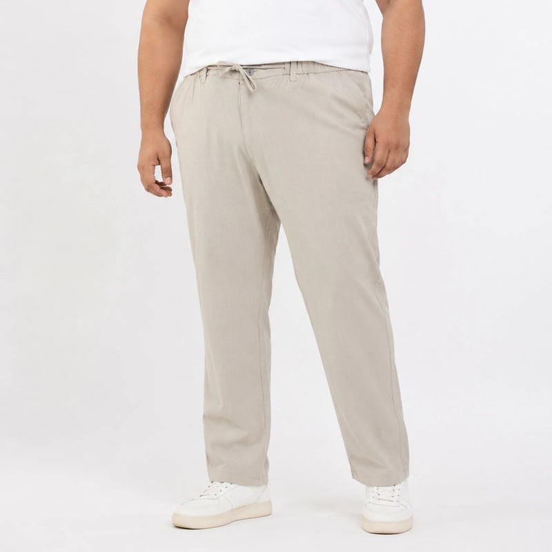 Men's relaxed-fit cotton pants, breathable comfort