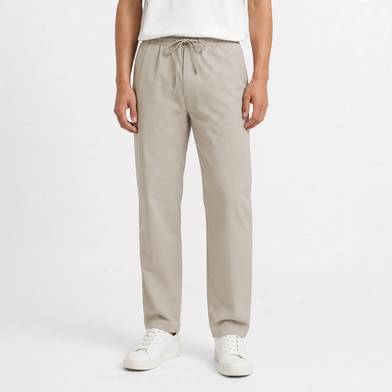 Men's relaxed-fit cotton pants, breathable comfort