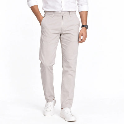 Men's slim-fit cotton trousers, everyday casual wear