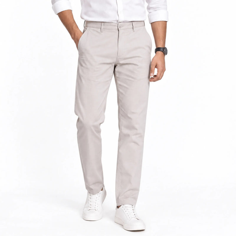 Men's slim-fit cotton trousers, everyday casual wear