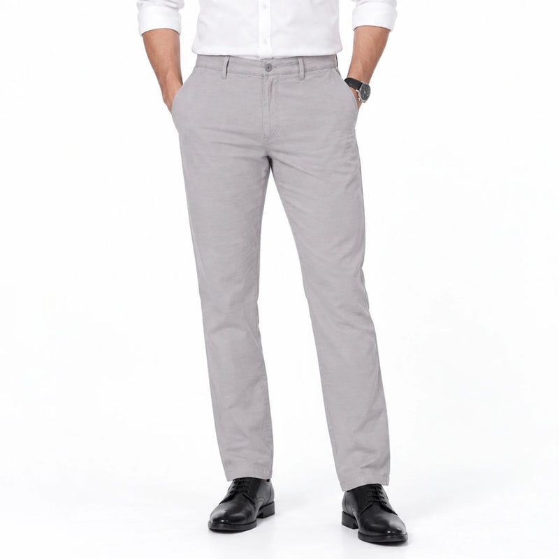Men's slim-fit cotton trousers, everyday casual wear