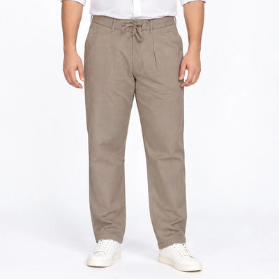 Men's relaxed-fit cotton pants, breathable comfort