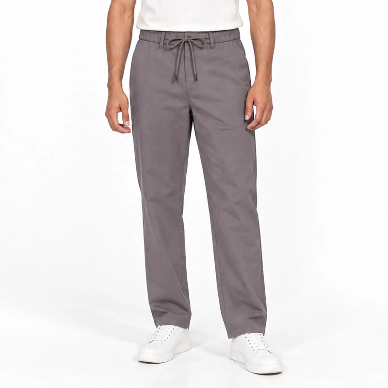 Men's relaxed-fit cotton pants, breathable comfort