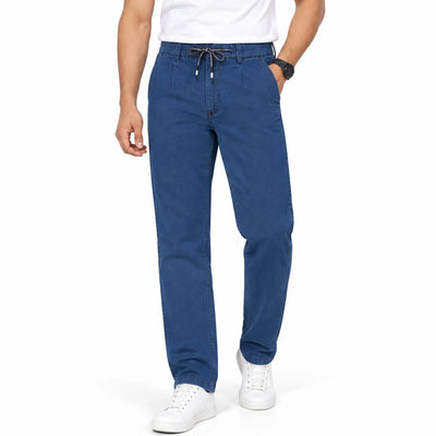 Men's relaxed-fit cotton pants, breathable comfort