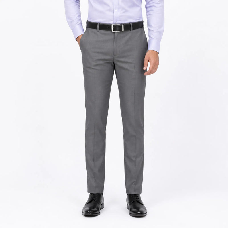 Men's formal ankle-fit trousers, desk-to-dinner style