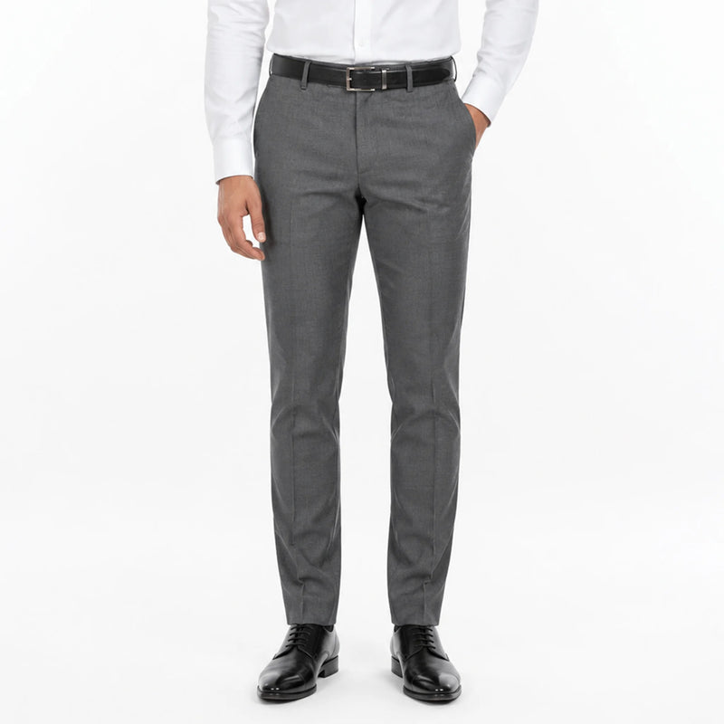 Men's formal ankle-fit trousers, desk-to-dinner style