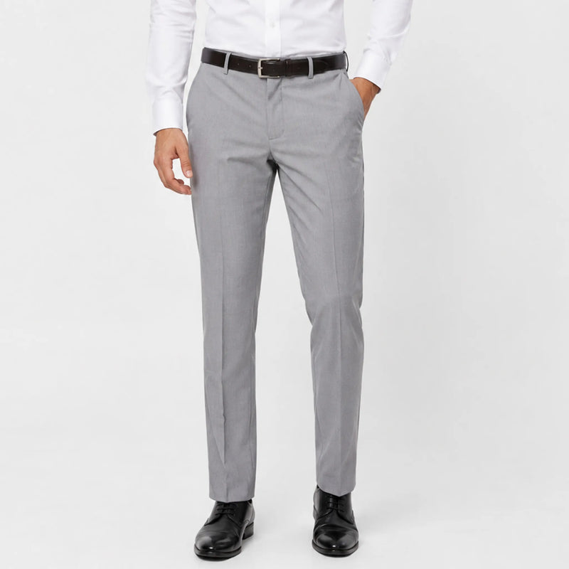 Men's formal ankle-fit trousers, desk-to-dinner style
